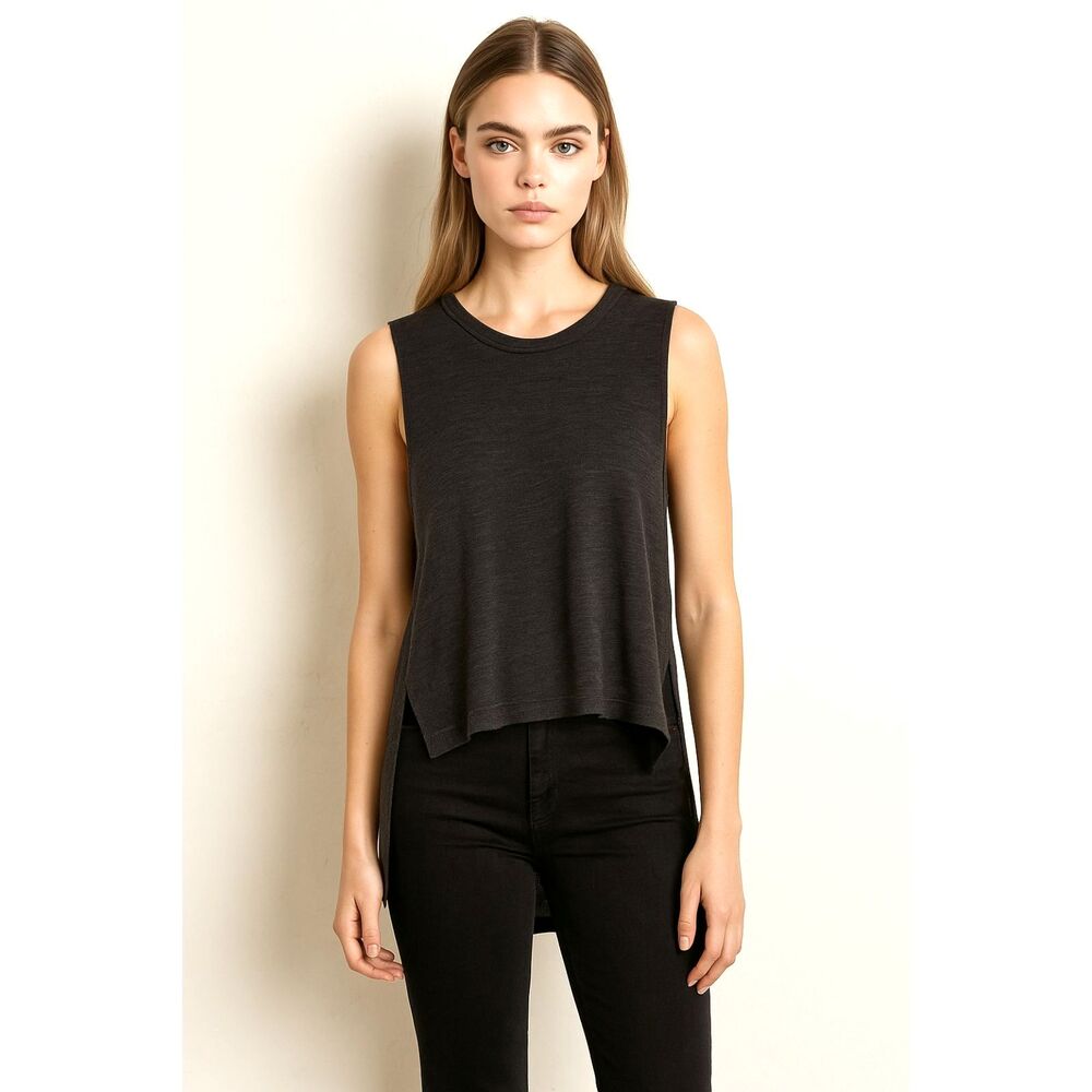 LNA Aritzia Gray Knit High Low Tank Top Shirt   Women's Size Medium